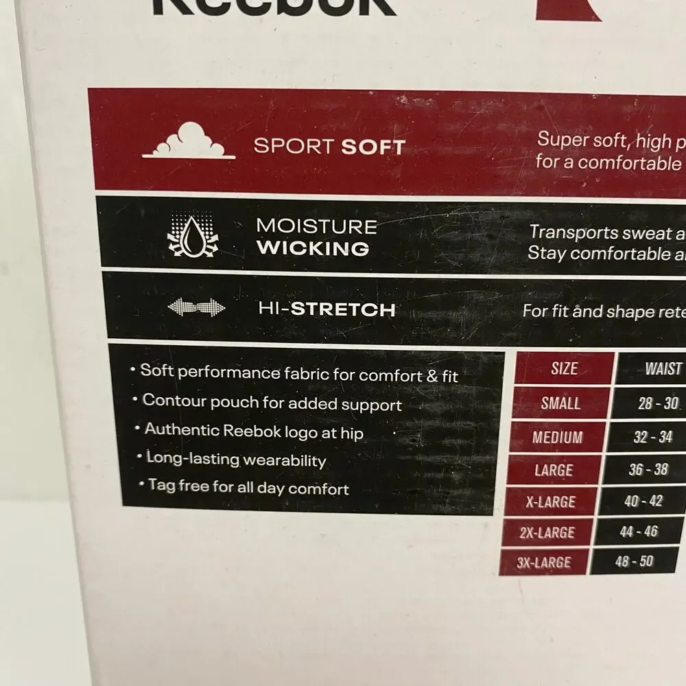 Reebok Performance Tech Comfort Low Rise Briefs Pack of 6 Size 3XL